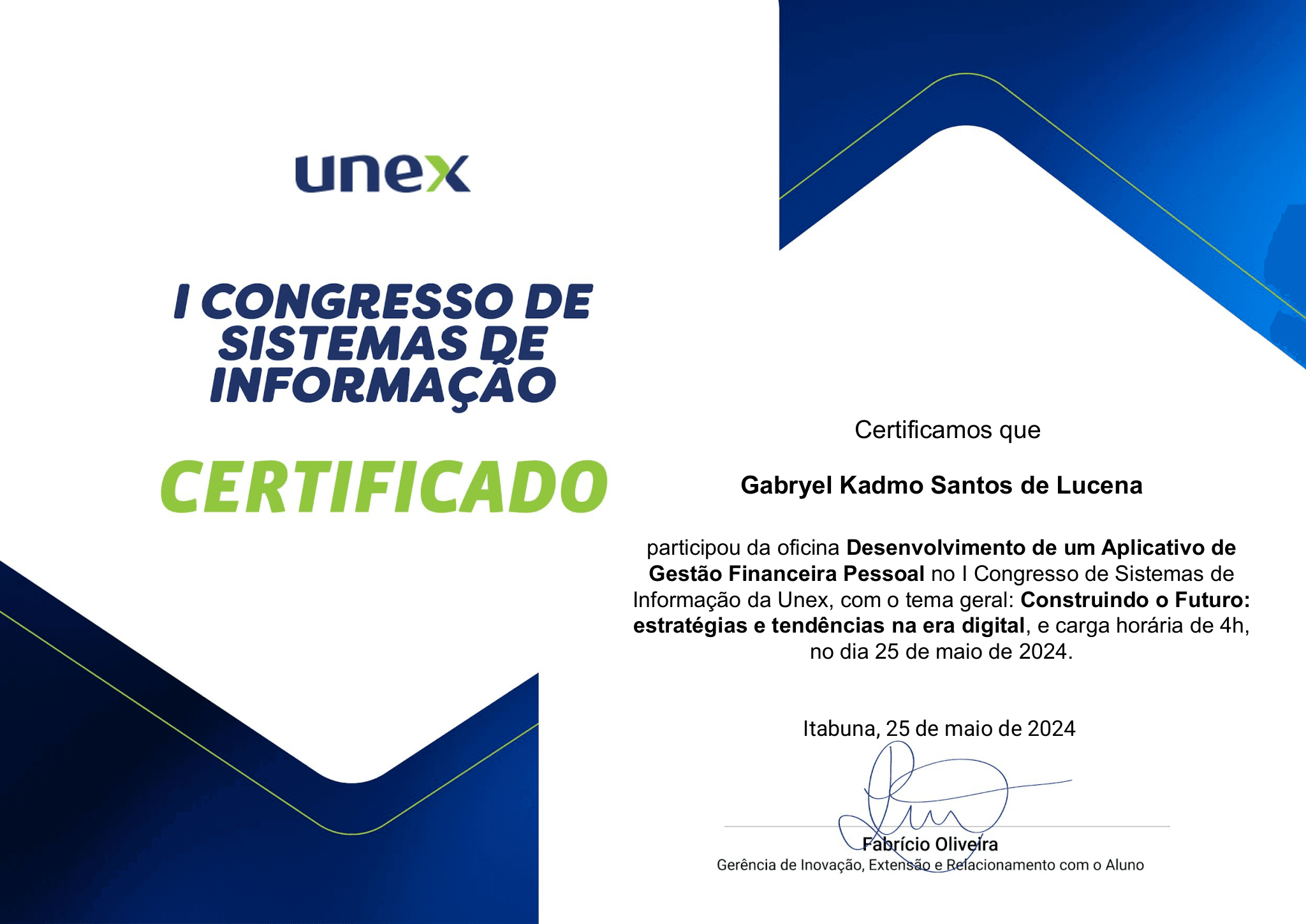 I Congresso - Prof. Pedro