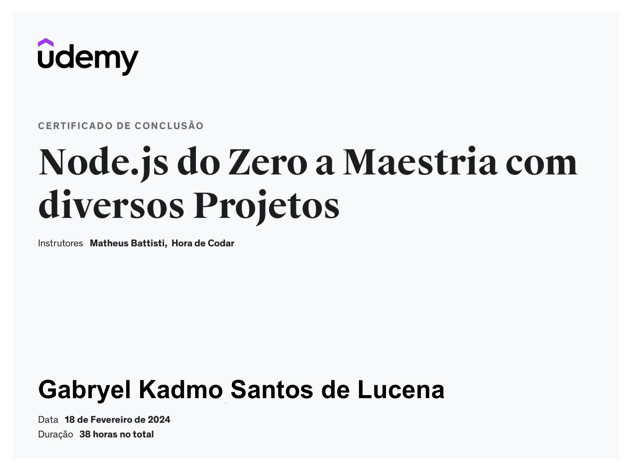 Certificados Diversos 2024